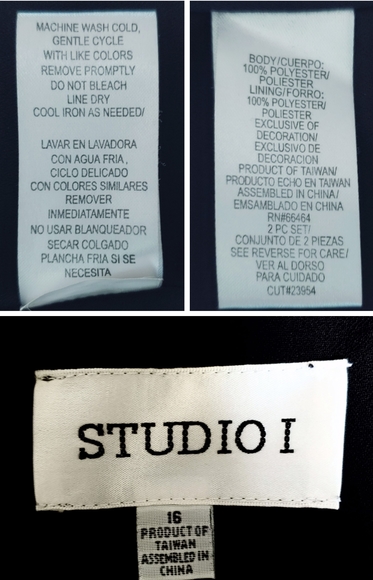 Studio 1 Chiffon 2 pc Party Dress Floral Embroidery Sheer Overlay Jacket - Picture 13 of 14